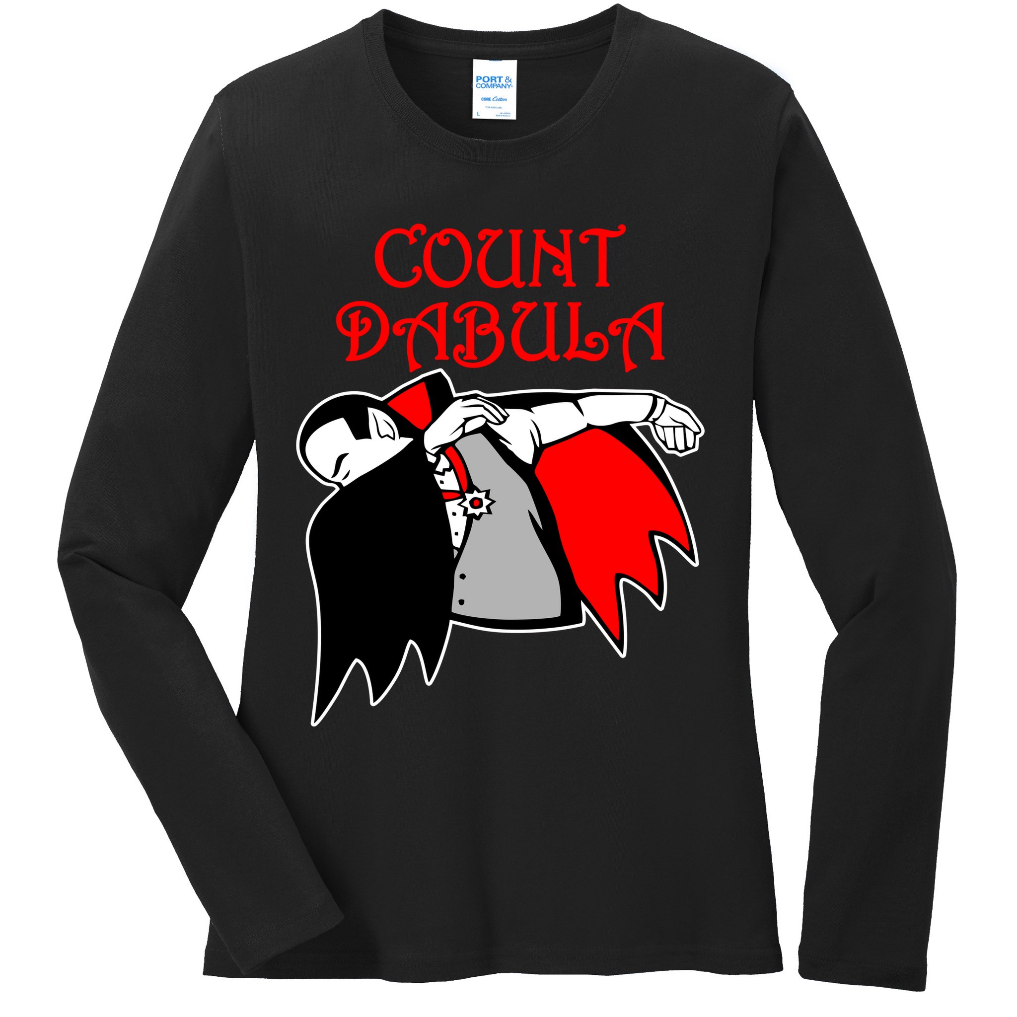 Count Dabula Halloween Ladies Long Sleeve Shirt