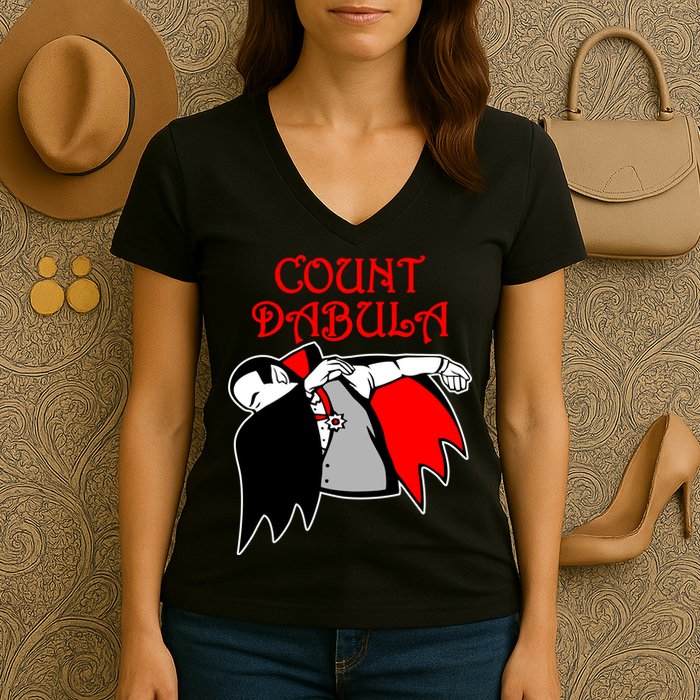 Count Dabula Halloween Women's V-Neck T-Shirt