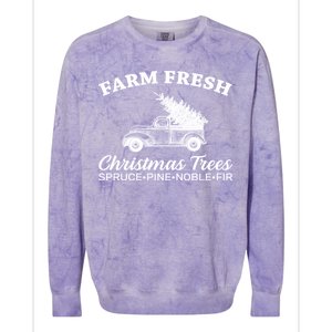 Country Farm Fresh Christmas Trees Colorblast Crewneck Sweatshirt