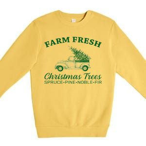 Country Farm Fresh Christmas Trees Premium Crewneck Sweatshirt