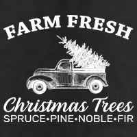 Country Farm Fresh Christmas Trees 7 Panel Mesh Trucker Snapback Hat
