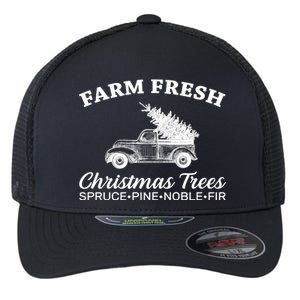 Country Farm Fresh Christmas Trees Flexfit Unipanel Trucker Cap