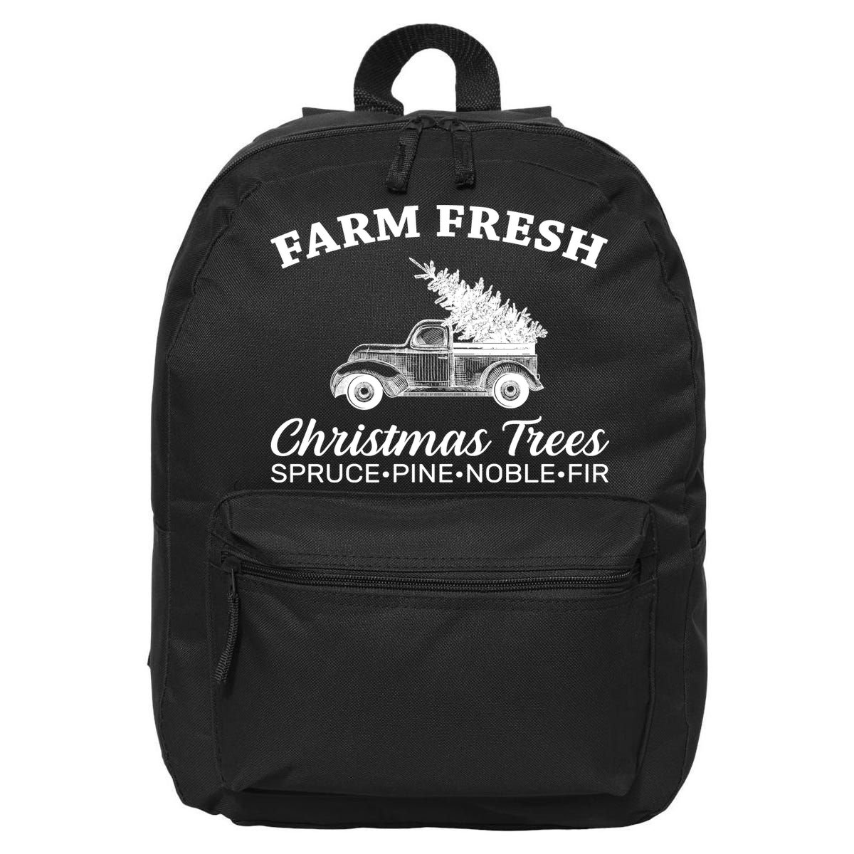 Country Farm Fresh Christmas Trees 16 in Basic Backpack