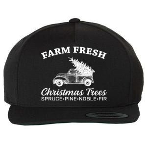 Country Farm Fresh Christmas Trees Wool Snapback Cap