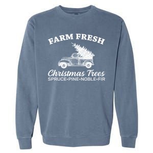 Country Farm Fresh Christmas Trees Garment-Dyed Sweatshirt