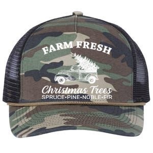 Country Farm Fresh Christmas Trees Retro Rope Trucker Hat Cap