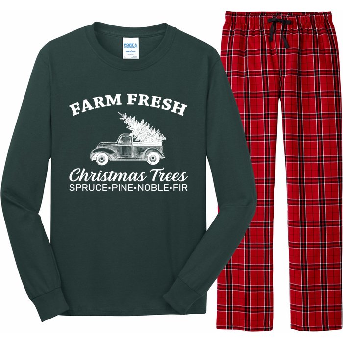 Country Farm Fresh Christmas Trees Long Sleeve Pajama Set