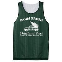 Country Farm Fresh Christmas Trees Mesh Reversible Basketball Jersey Tank