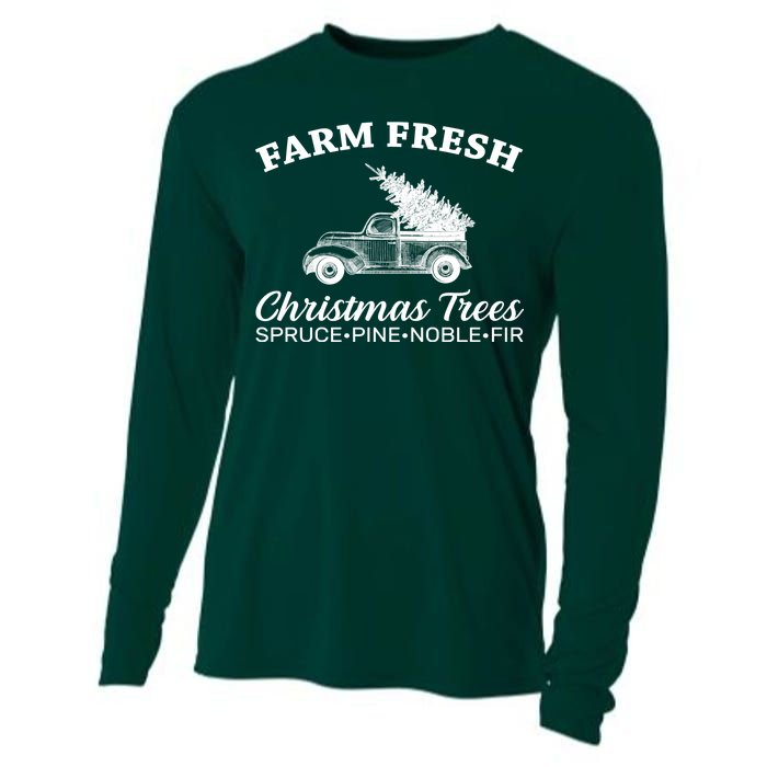 Country Farm Fresh Christmas Trees Cooling Performance Long Sleeve Crew