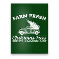 Country Farm Fresh Christmas Trees Poster
