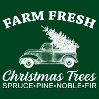 Country Farm Fresh Christmas Trees Poster