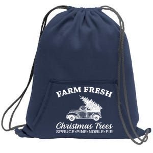 Country Farm Fresh Christmas Trees Sweatshirt Cinch Pack Bag