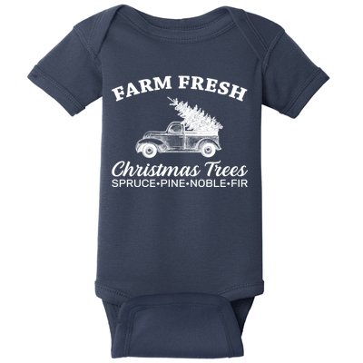 Country Farm Fresh Christmas Trees Baby Bodysuit