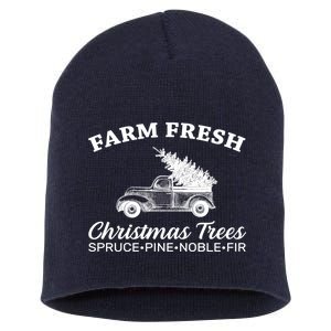 Country Farm Fresh Christmas Trees Short Acrylic Beanie