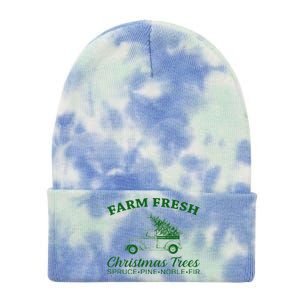 Country Farm Fresh Christmas Trees Tie Dye 12in Knit Beanie