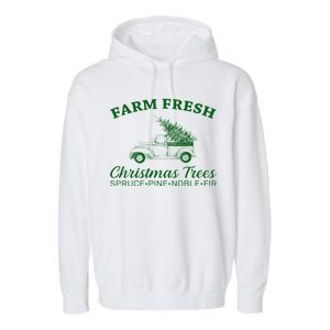 Country Farm Fresh Christmas Trees Garment-Dyed Fleece Hoodie