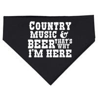 Country Music And Beer That's Why Im Here USA-Made Doggie Bandana