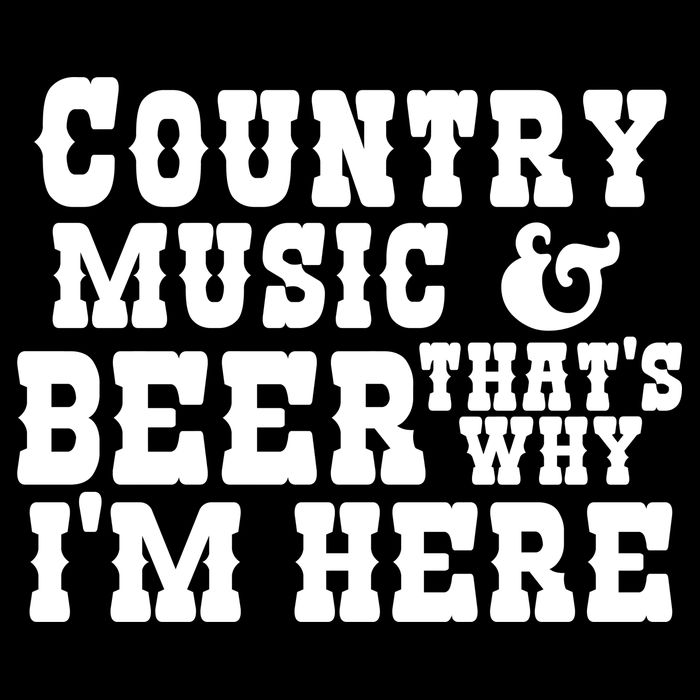 Country Music And Beer That's Why Im Here Cooling Performance Crew T-Shirt