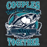 Couples The Fish Together Stay Together 7 Panel Mesh Trucker Snapback Hat