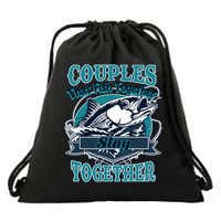 Couples The Fish Together Stay Together Drawstring Bag