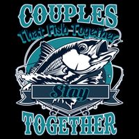 Couples The Fish Together Stay Together Drawstring Bag