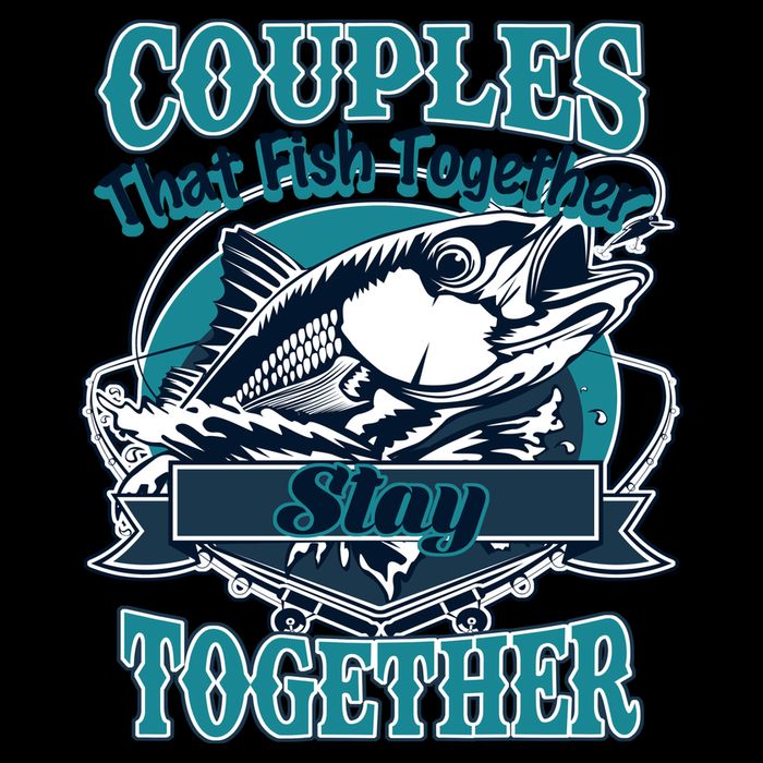Couples The Fish Together Stay Together Drawstring Bag