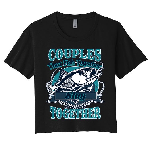 Couples The Fish Together Stay Together Crop Top