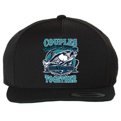 Couples The Fish Together Stay Together Wool Snapback Cap