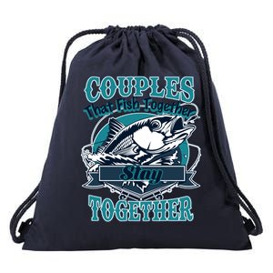 Couples The Fish Together Stay Together Drawstring Bag