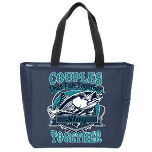 Couples The Fish Together Stay Together Zip Tote Bag