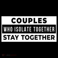 Couples Who Isolate Together Stay Together Drawstring Bag