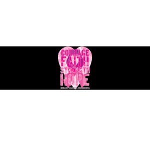 Courage Faith Strength Hope Breast Cancer Awareness Bumper Sticker