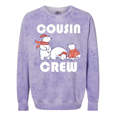 Cousin Crew Cute Polar Bears Colorblast Crewneck Sweatshirt