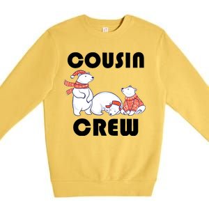 Cousin Crew Cute Polar Bears Premium Crewneck Sweatshirt