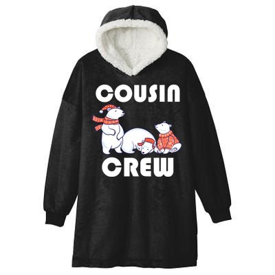 Cousin Crew Cute Polar Bears Hooded Wearable Blanket