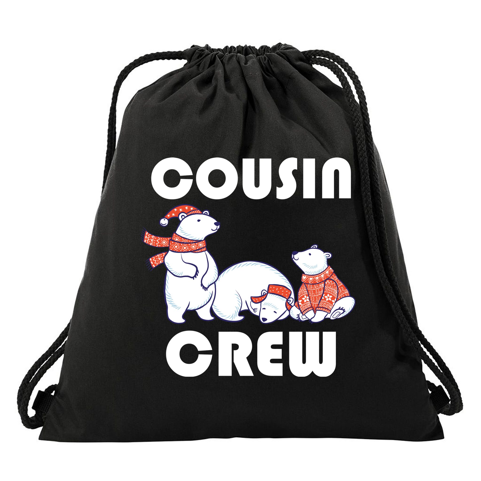 Cousin Crew Cute Polar Bears Drawstring Bag
