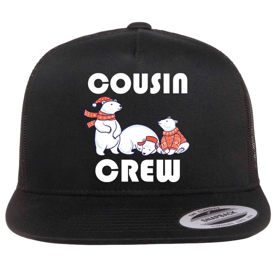 Cousin Crew Cute Polar Bears Flat Bill Trucker Hat