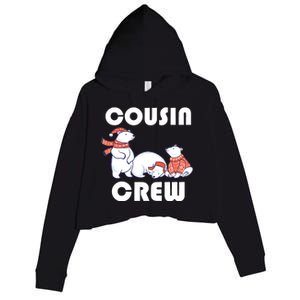 Cousin Crew Cute Polar Bears Crop Fleece Hoodie