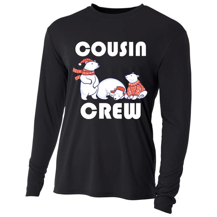 Cousin Crew Cute Polar Bears Cooling Performance Long Sleeve Crew