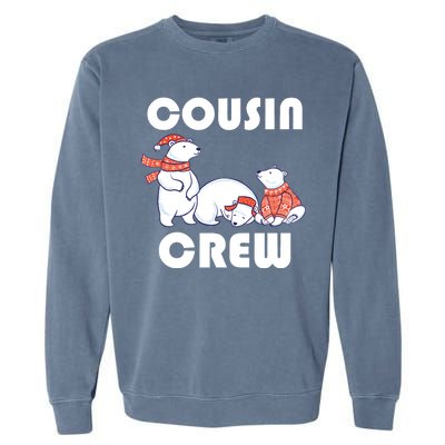 Cousin Crew Cute Polar Bears Garment-Dyed Sweatshirt