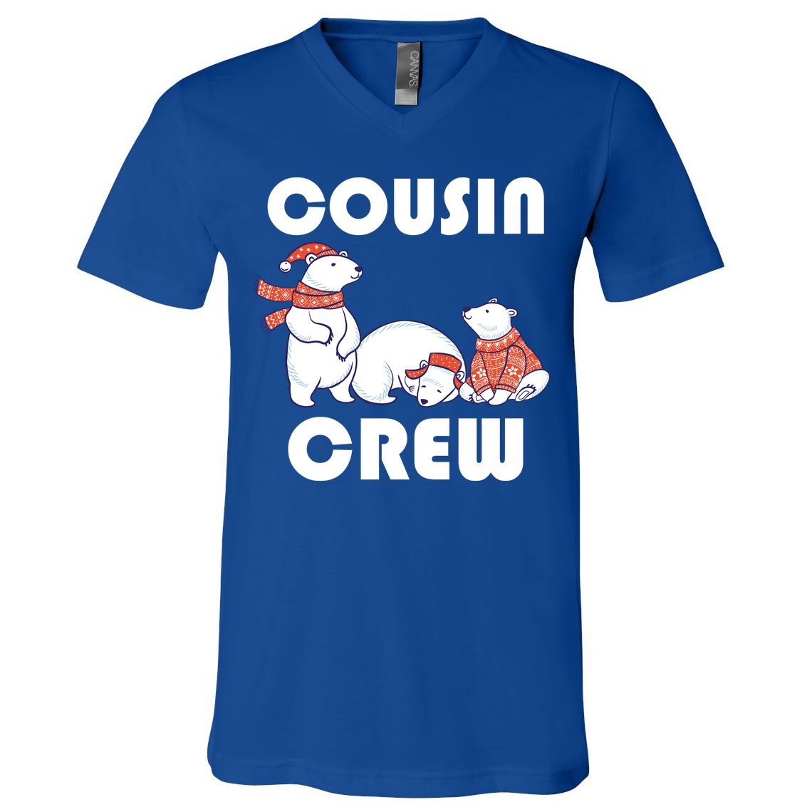 Cousin Crew Cute Polar Bears V-Neck T-Shirt