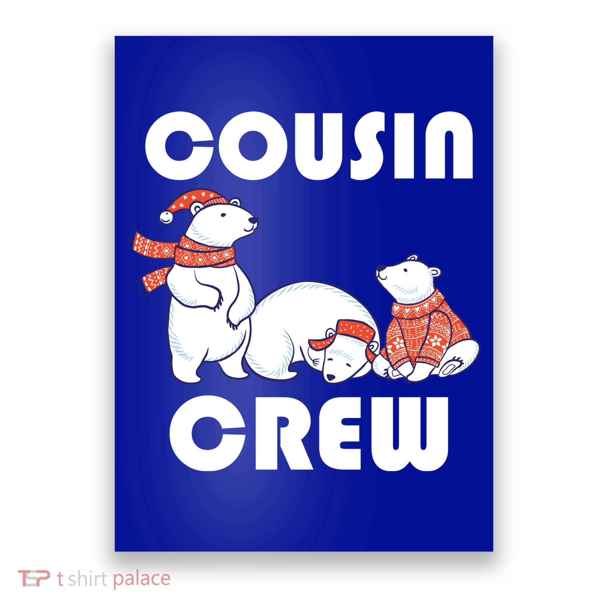 Cousin Crew Cute Polar Bears Poster