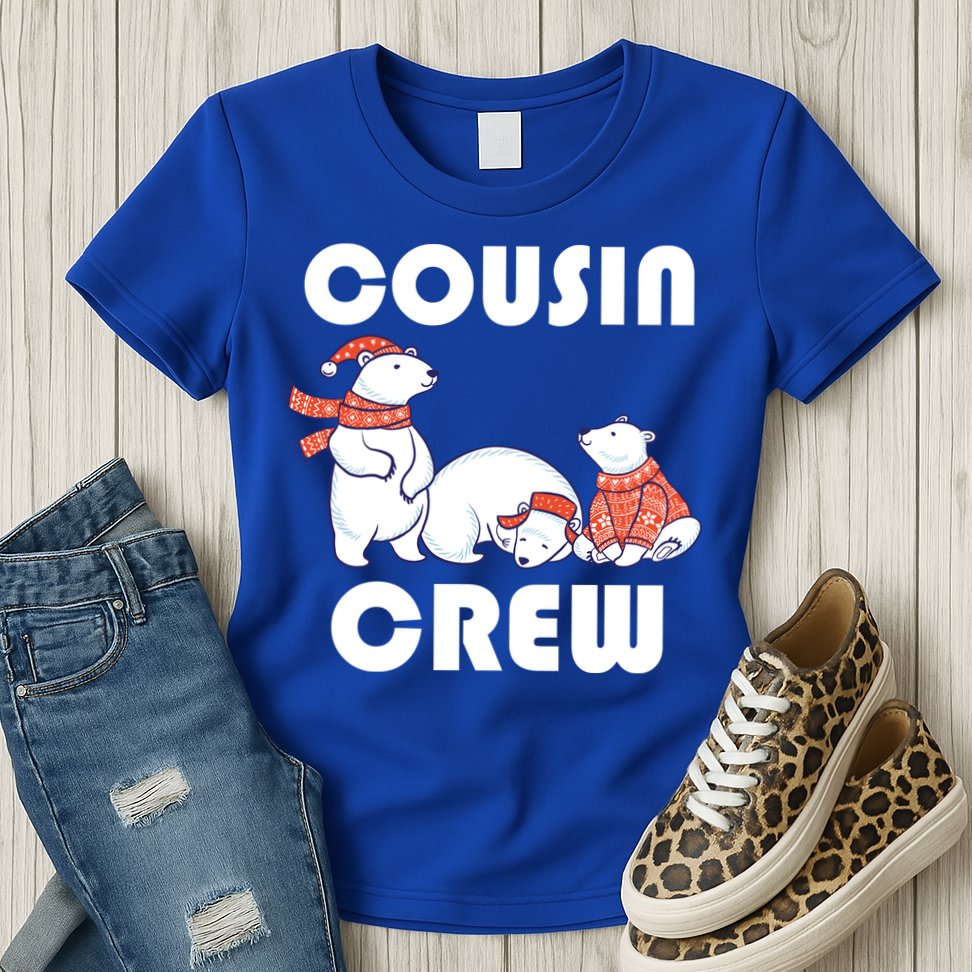Cousin Crew Cute Polar Bears Womens T-Shirt
