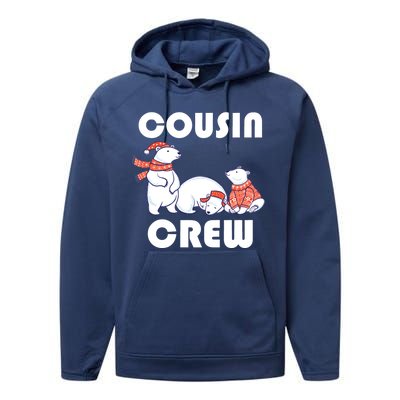 Cousin Crew Cute Polar Bears Performance Fleece Hoodie