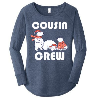 Cousin Crew Cute Polar Bears Women's Perfect Tri Tunic Long Sleeve Shirt