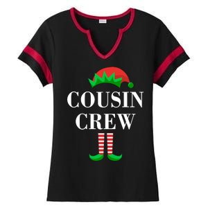 Cousin Crew Elf Family Matching Christmas Ladies Halftime Notch Neck Tee