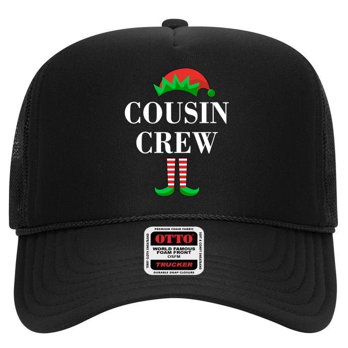 Cousin Crew Elf Family Matching Christmas High Crown Mesh Back Trucker Hat