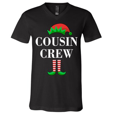 Cousin Crew Elf Family Matching Christmas V-Neck T-Shirt