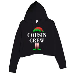 Cousin Crew Elf Family Matching Christmas Crop Fleece Hoodie