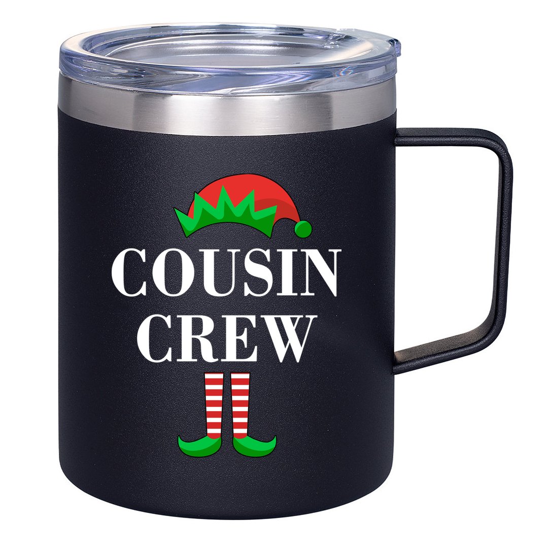 Cousin Crew Elf Family Matching Christmas 12oz Stainless Steel Coffee Mug